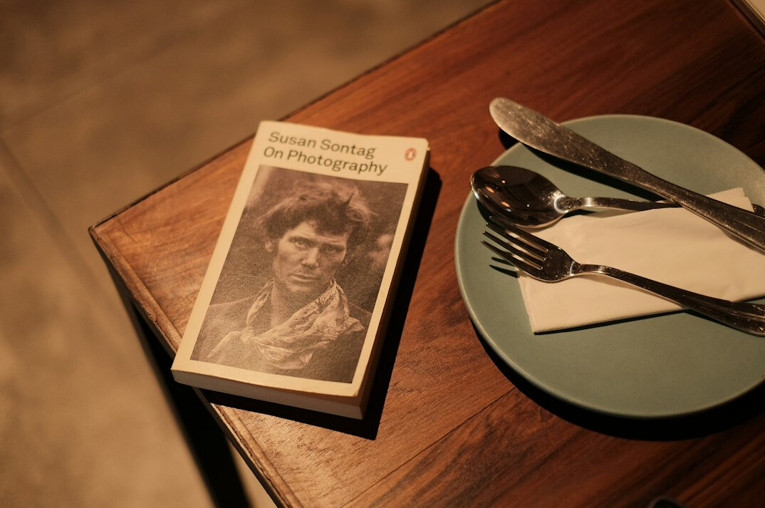 open mystery novel on table