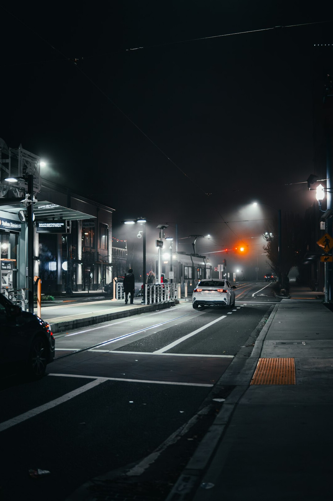 dark foggy street